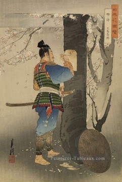 Nihon Hana ZUE 1895 Ogata Gekko ukiyo e Peinture à l'huile